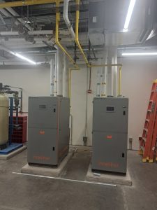 Intellihot tankless water heater installation from Delval Equipment